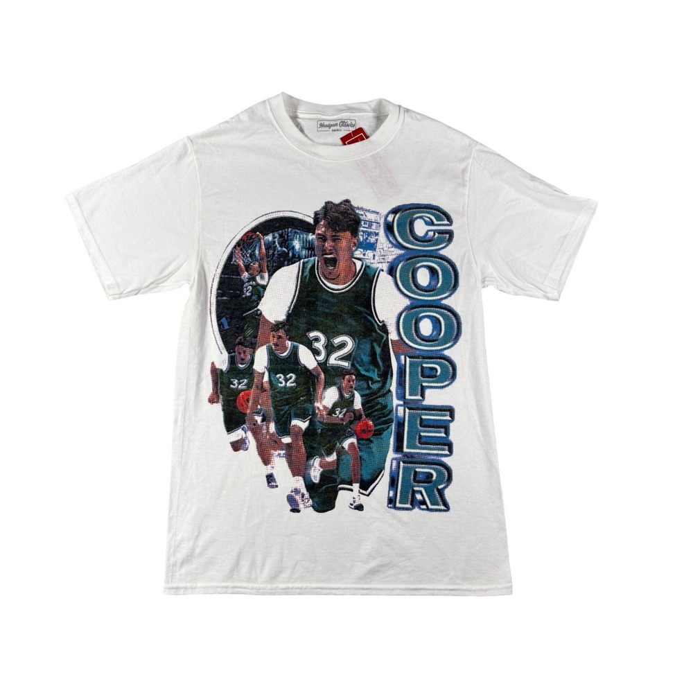 Headgear Classics Michael Cooper LA Lakers Graphic T-Shirt White Small NEW